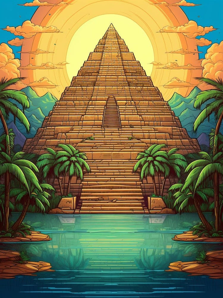 Great Pyramid Of Giza Pixel Art 1