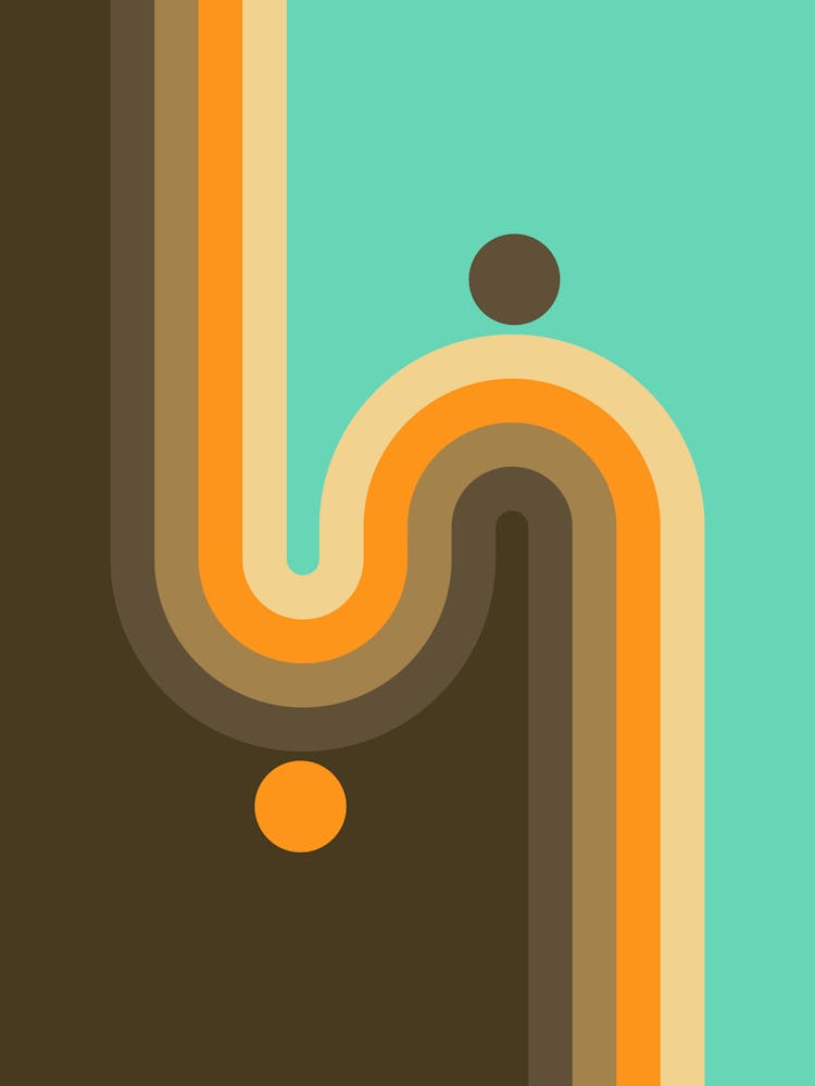 Midcentury Modern Geometric Arch Sun Abstract 5 In Vintage Vibes 01