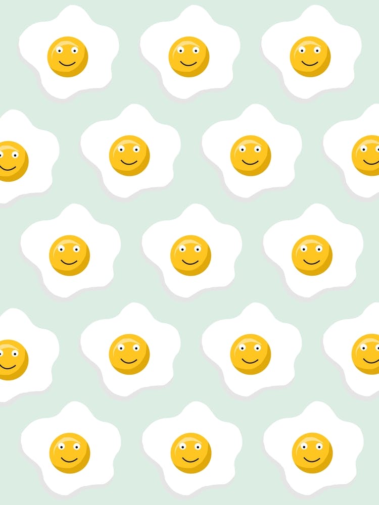 Blue Smiley Eggs
