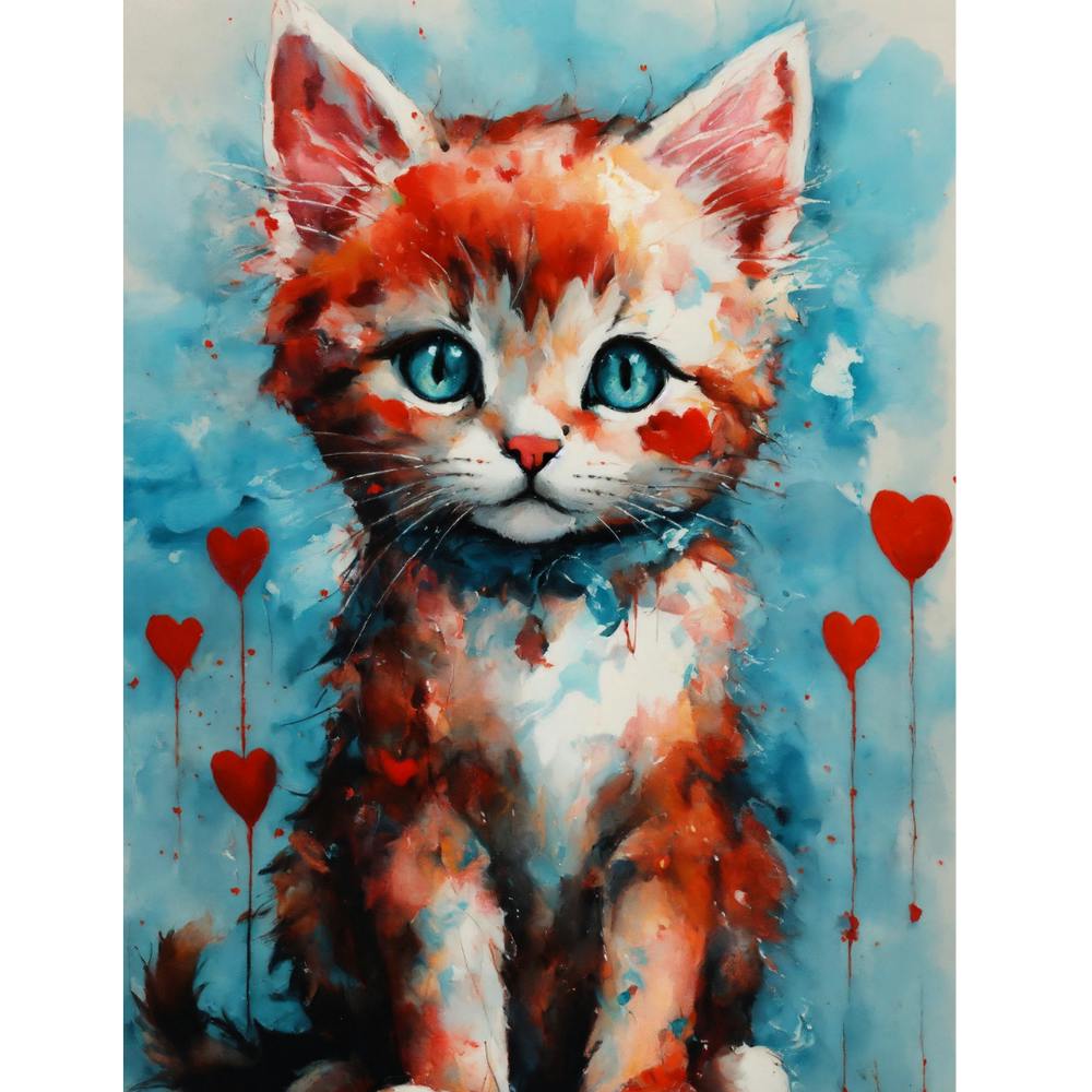 Red Kitten With Blue Eyes