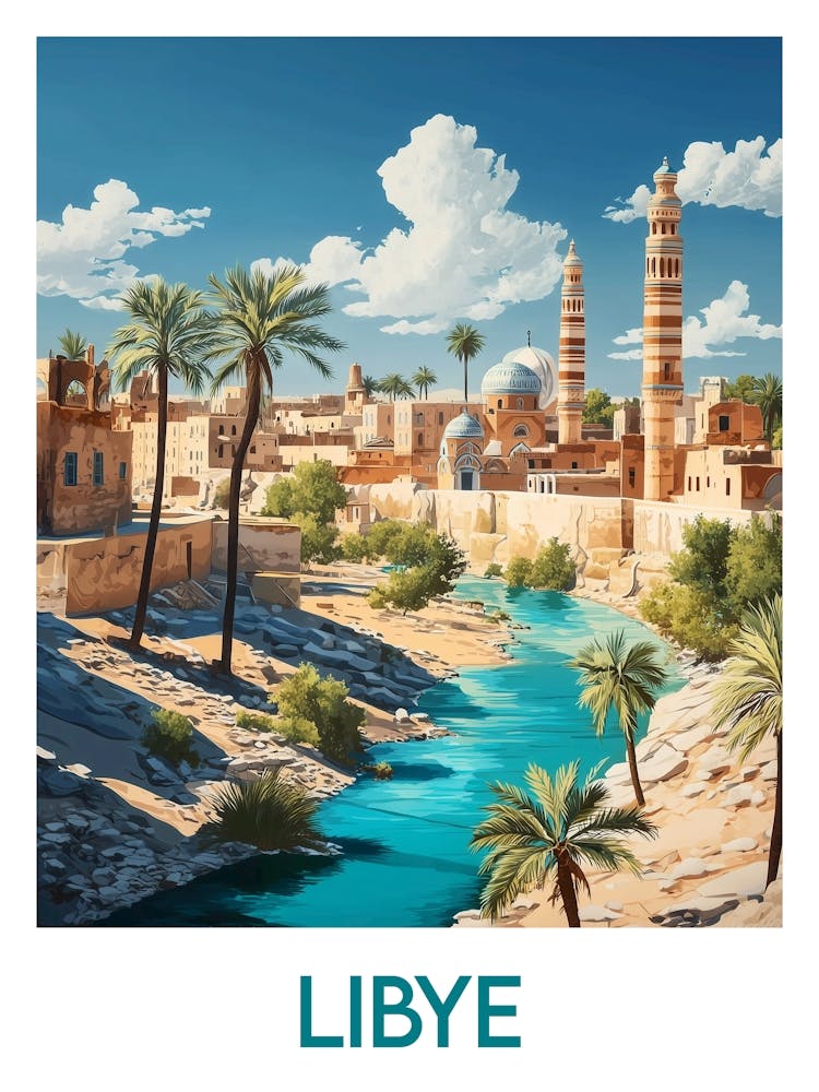 Affiche de voyage Libye 1
