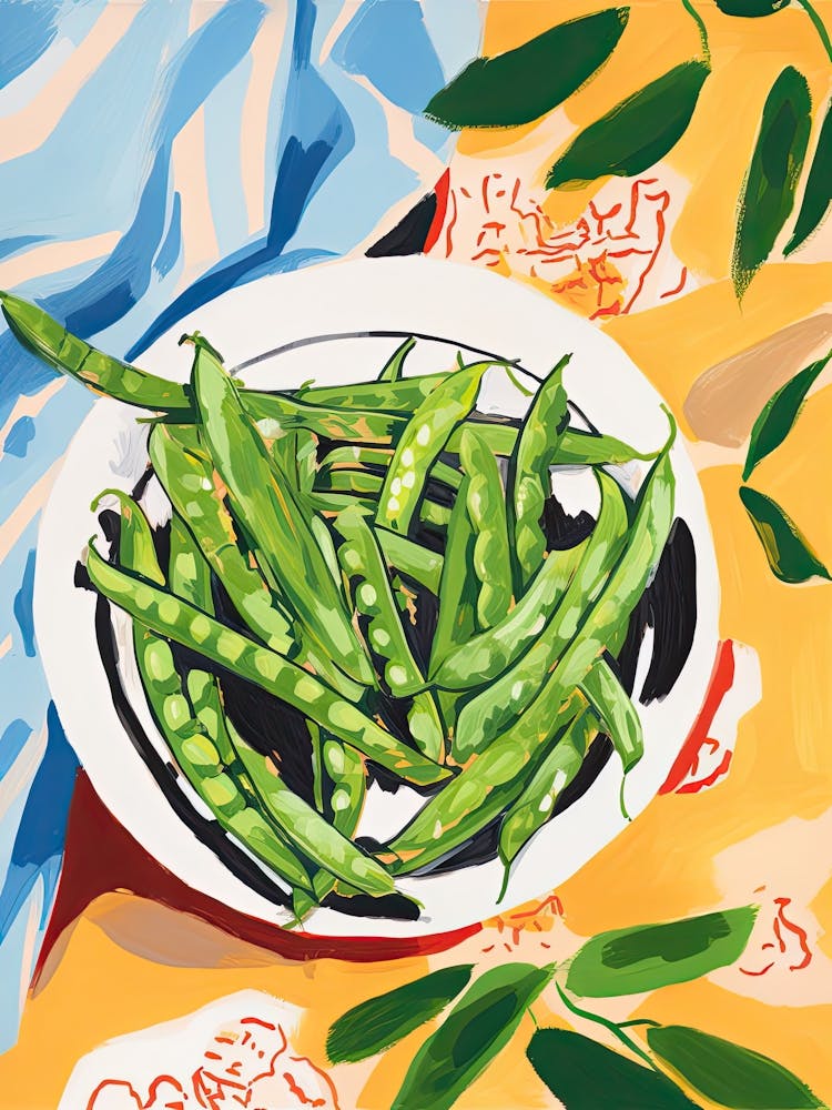 Snap Peas Summer Illustration 2