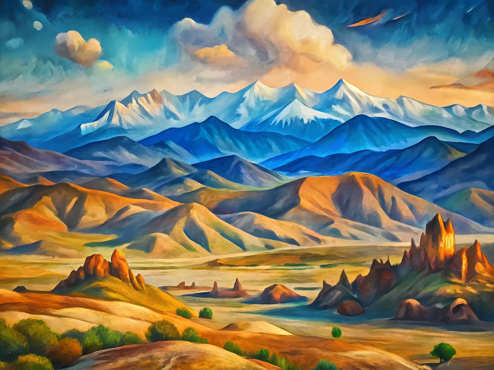 Van Gogh Gobi Gurvansaikhan National Park Mongoli