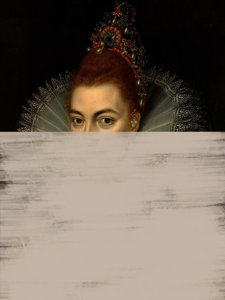 Modern Queen, Eclectic Portrait of Woman, Surreal Eyes