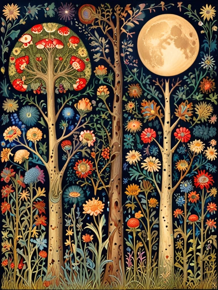William Morris Moonlight In The Forest 151