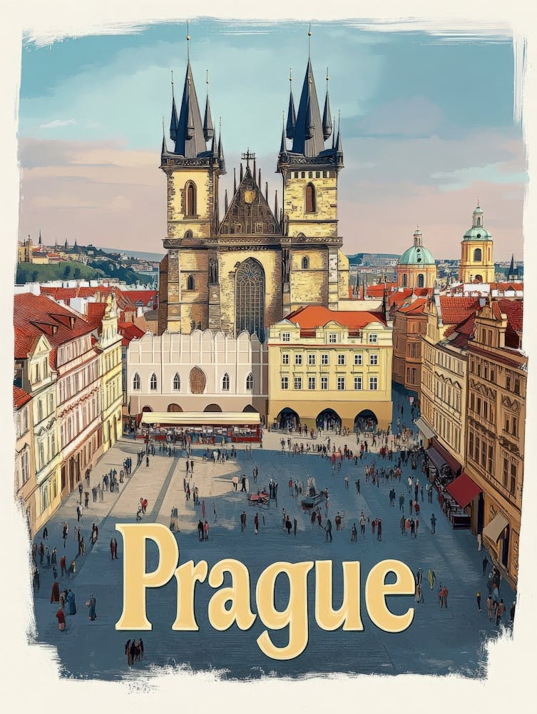 Aihrgdesign A Classic 1960s Travel Poster For Prague Showcasi 56e6aa63 6b67 4c8c 9c9d 86226a535c4a 2