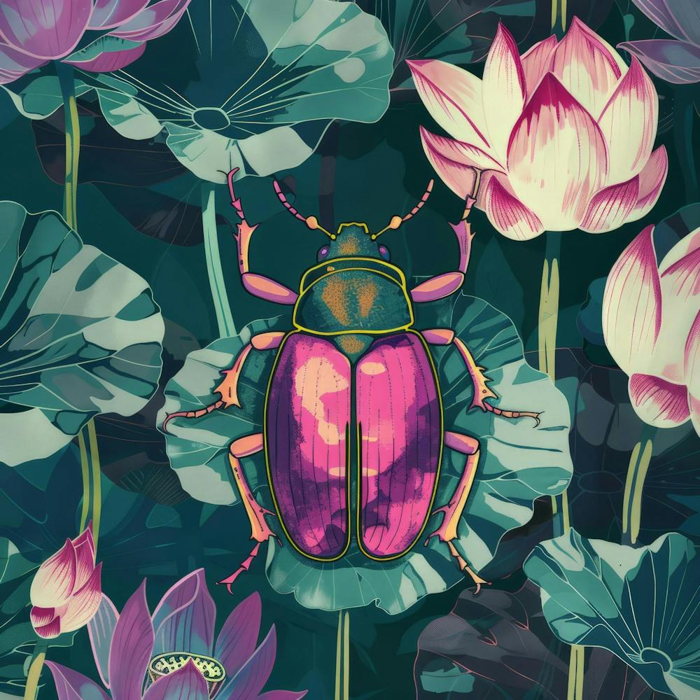 Beetle And Lotus