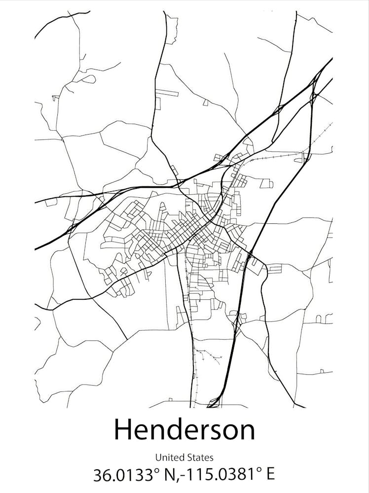 Henderson,United States Minimalist Map