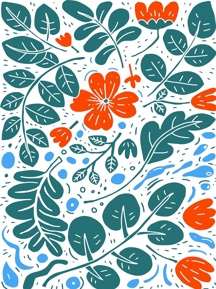 Flowers And Leaves
