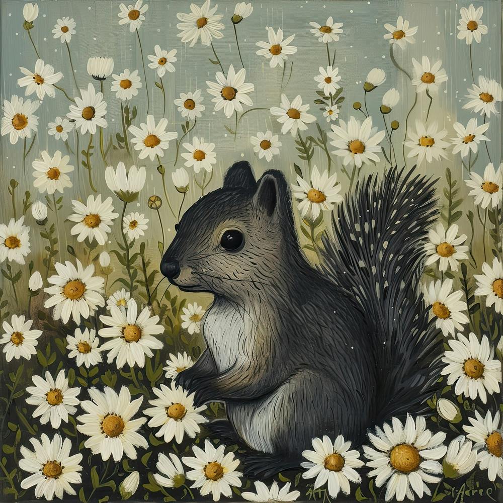 Squirrel Fairycore Painting 1