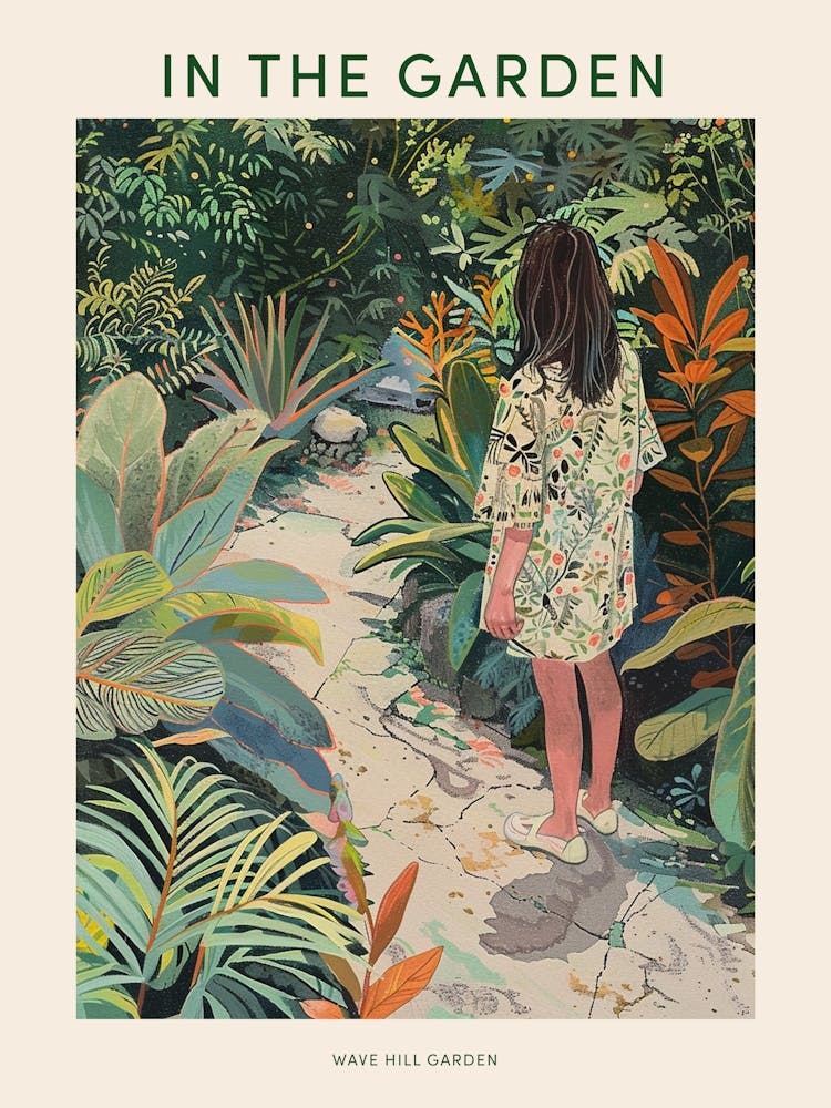 Dans le Jardin Affiche Wave Hill Garden Usa 3