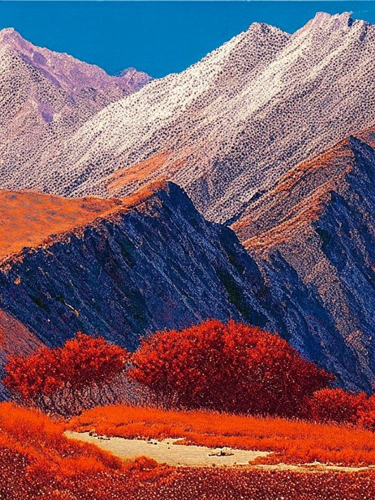 Hemis National Park India Pointillism