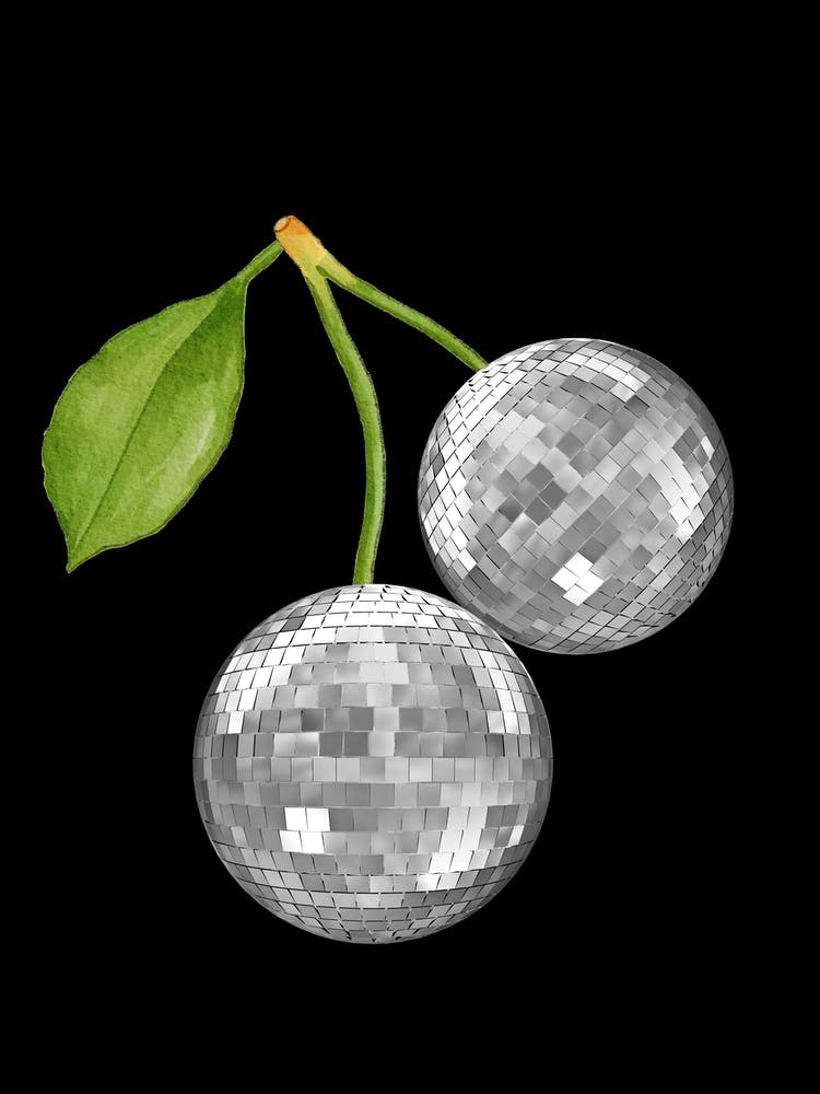 Cherry Disco Ball Black