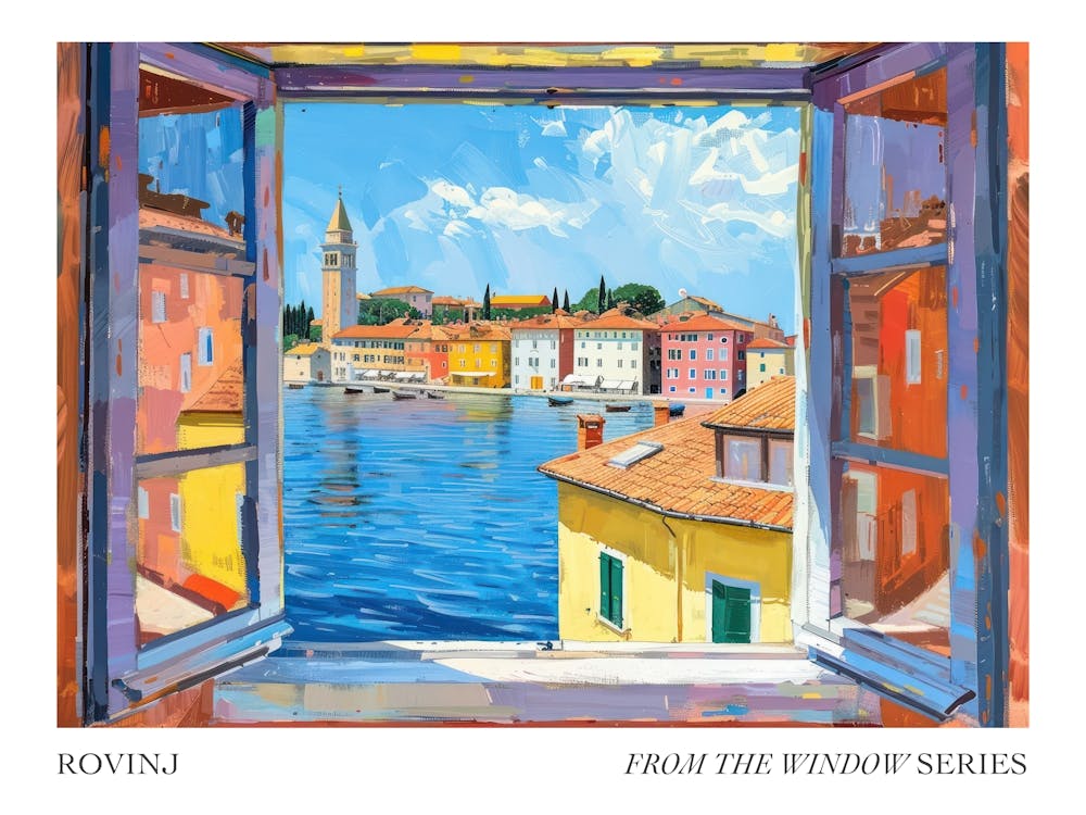 Rovinj From The Window Series Poster Painting 2