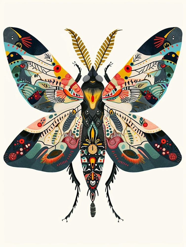 Colourful Insect Illustration Firefly 5