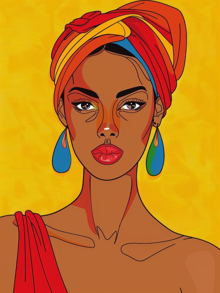 African Woman With Turban 24
