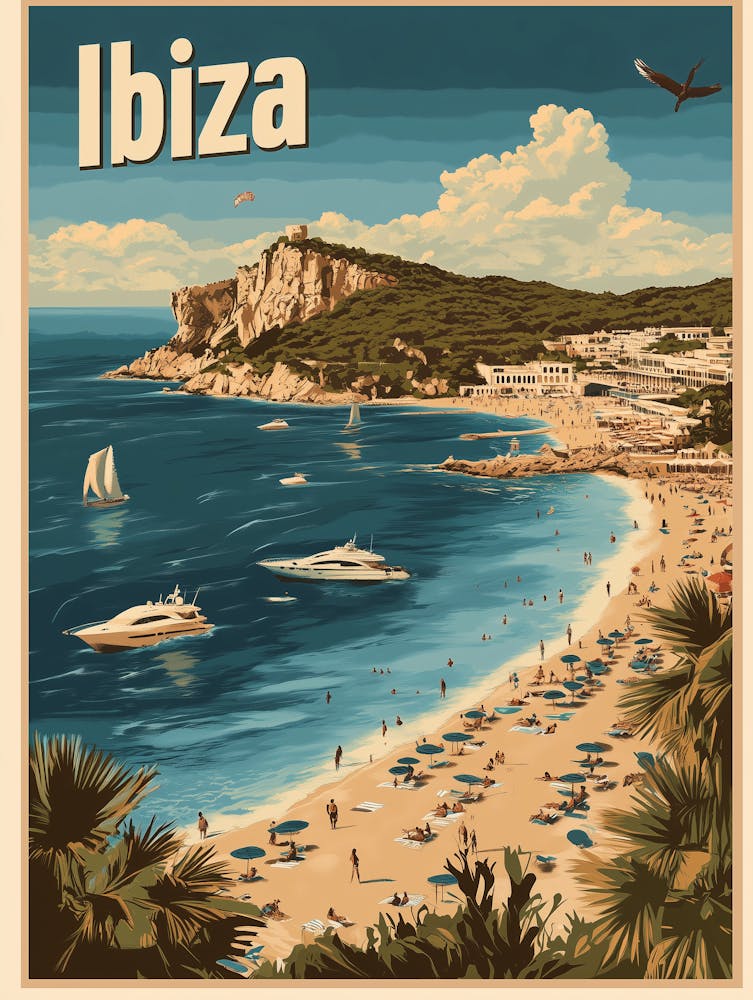 Ein Poster im klassischen Stil von Ibiza