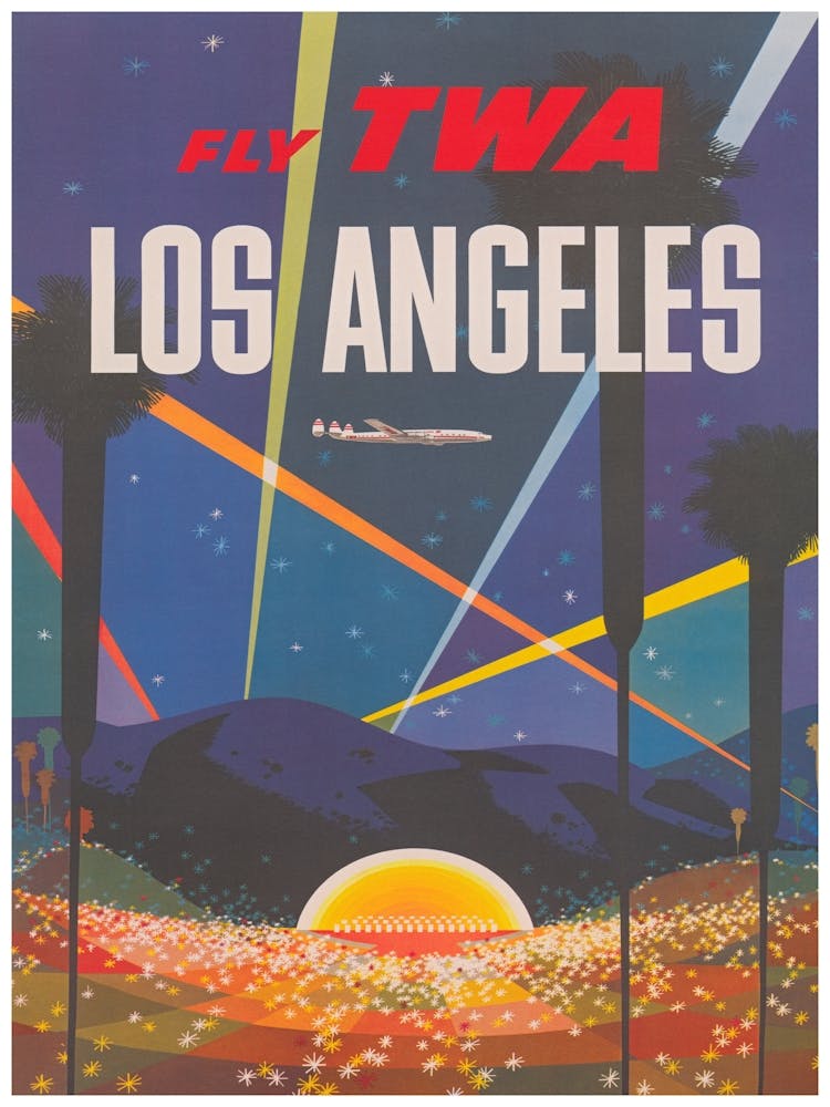 Los Angeles California Vintage Travel Poster