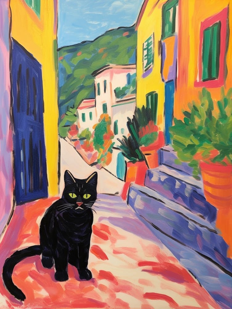 Painting Of A Cat In Split Croatia 4