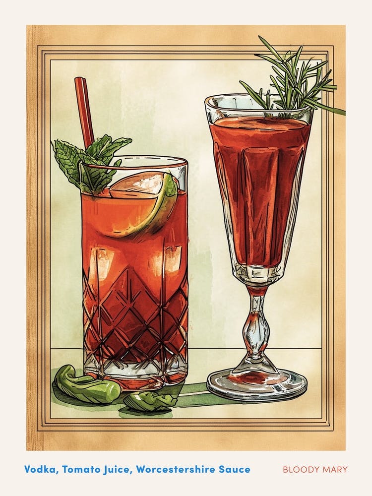Art Deco Bloody Mary 1 Poster