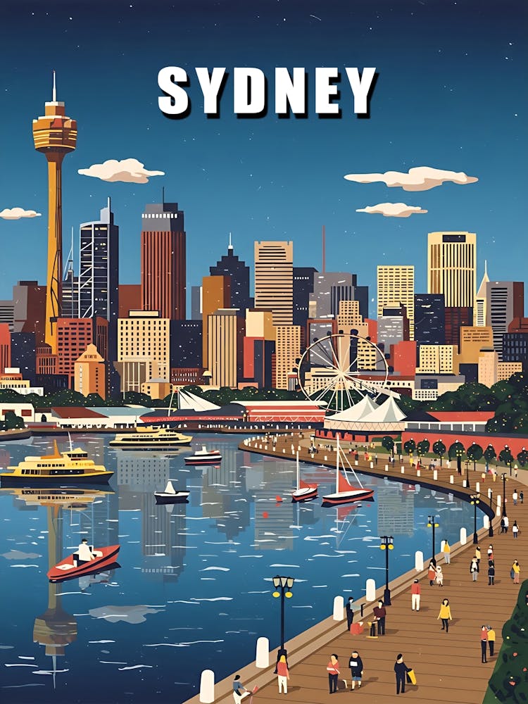 Sydney Vintage Travel Poster 26