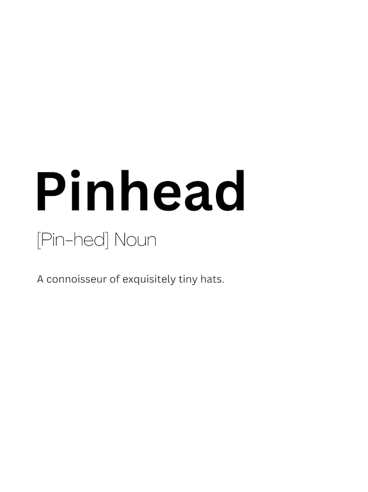Pinhead Definition Meaning