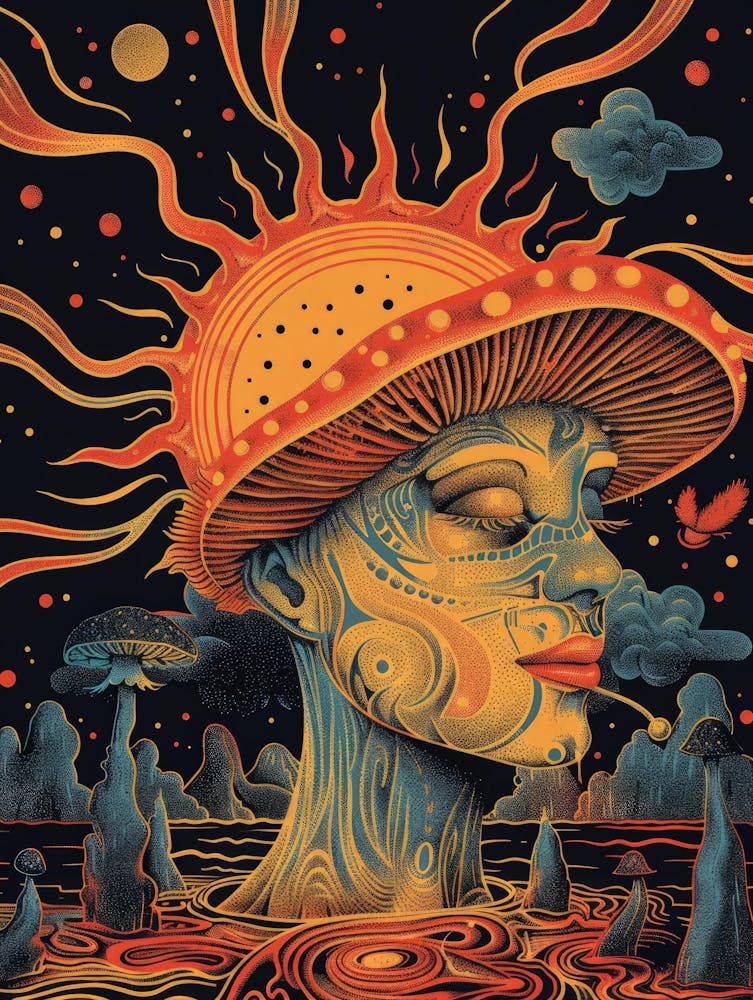Psychedelische Frau