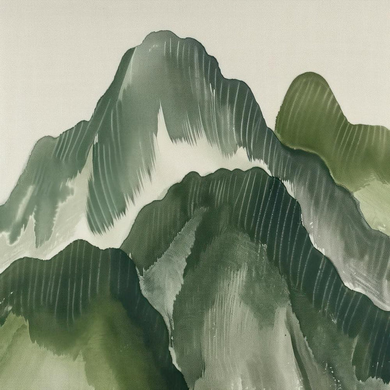 Japanese Watercolour Of Mount Myogi 1