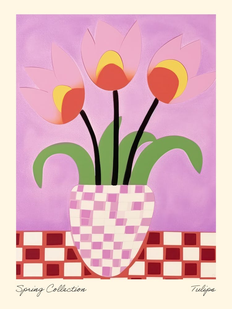 Spring Collection Tulips Flower Vase 2