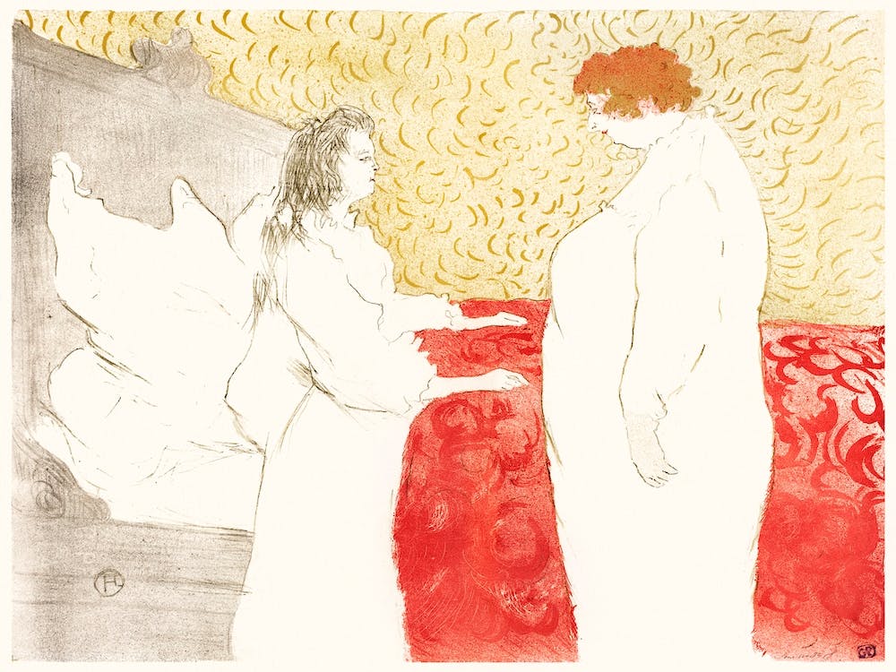 Woman In Bed, Profile (Femme Au Lit, Profil), (1896), 1, Henri de Toulouse-Lautrec