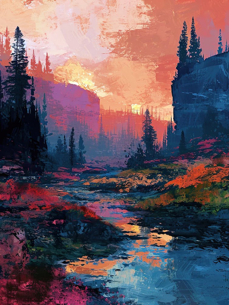 Sunset In The Mountains | Pixel Art Series 3