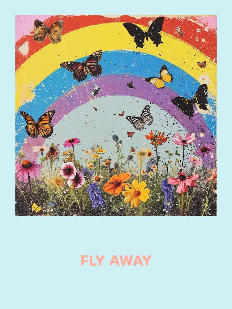 Fly Away Butterfly Poster 2