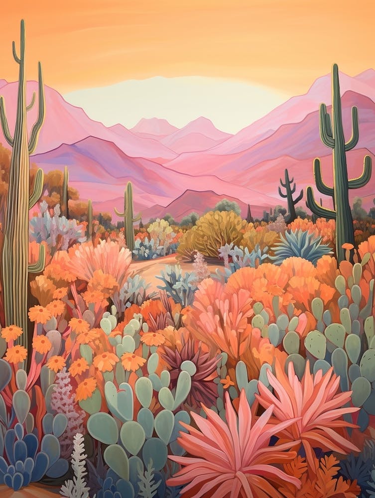 Cactus And Desert Painting 10