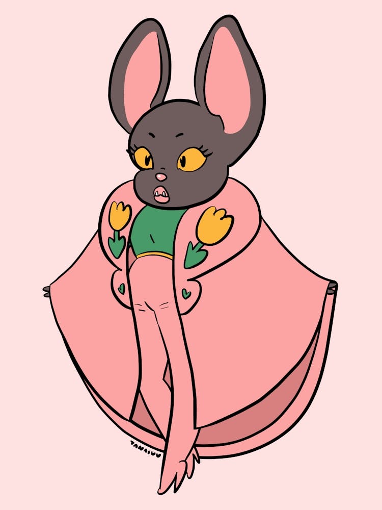 Bat with Tulips 1