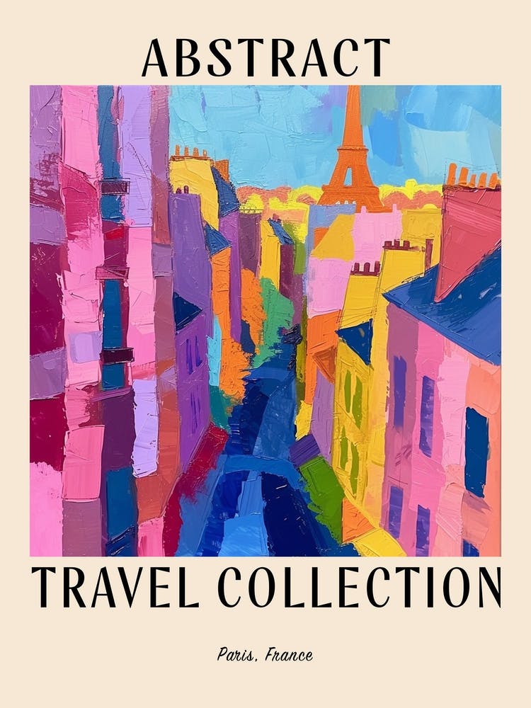 Abstract Travel Collection Poster Paris France 5