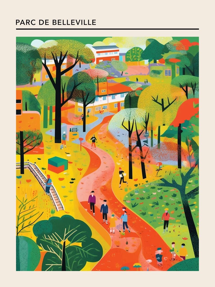 Parc De Belleville Paris France 2