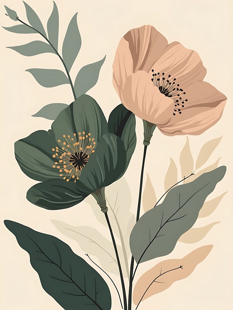Rustic Blush and Sage Botanical Charm