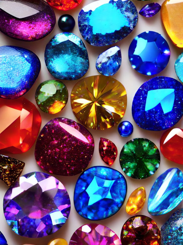Precious Stones With 4k Effect