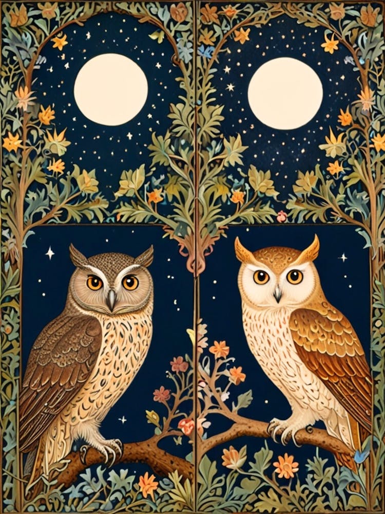William Morris Owls In The Night