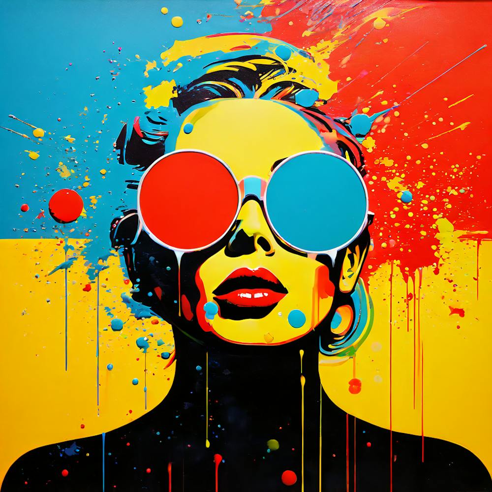 Abstrakte Retro-Surrealismus Pop Art