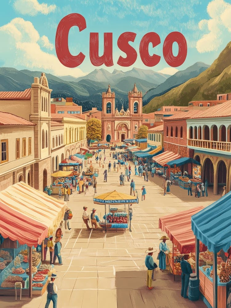 Aihrgdesign A Classic 1960s Travel Poster For Cusco 2