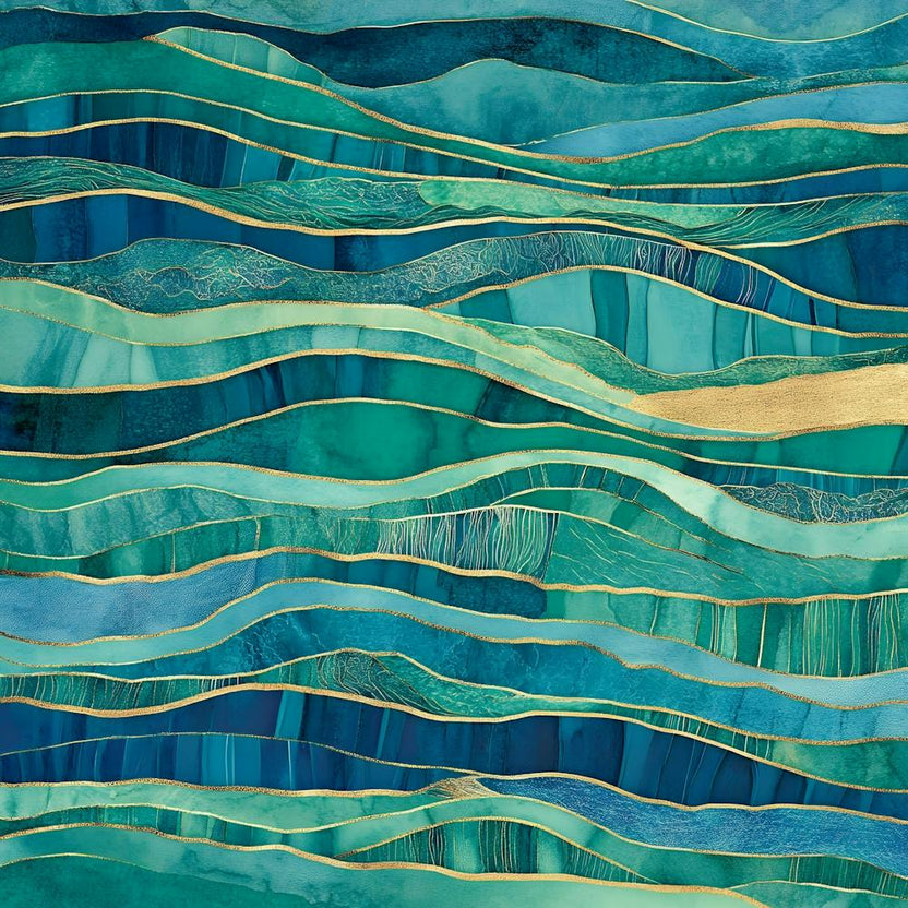 Waves Of Blue And Gold