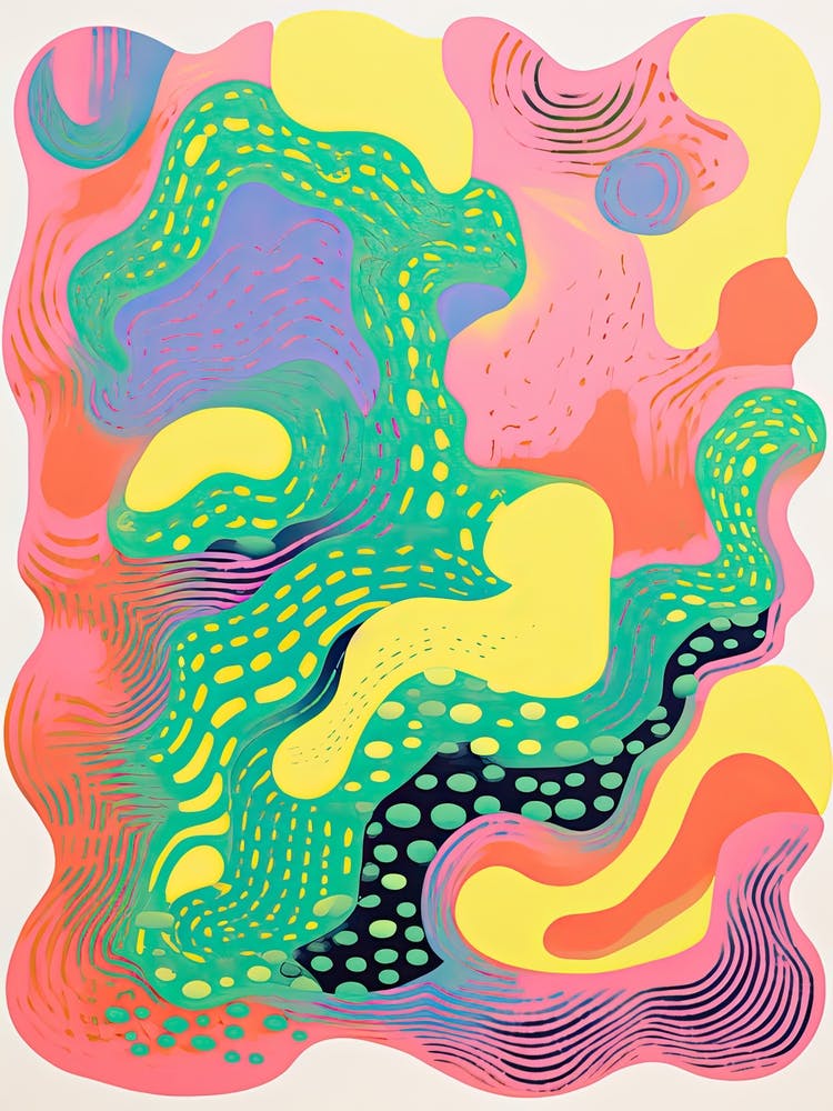 Abstract Landscape Risograph Style 24