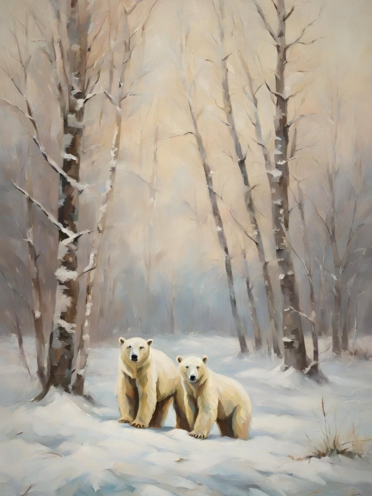 Polar Bears In The Snow