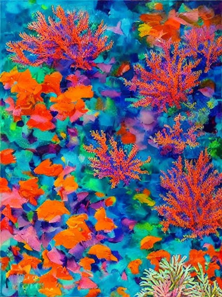Acropora Tenuis 3 Vibrant Painting