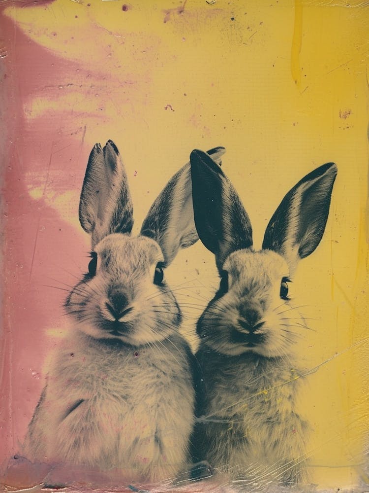 Bunnies Polaroid Inspired 1