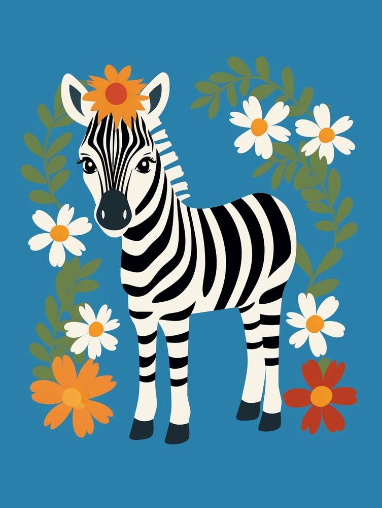 Baby Animal Illustration  Zebra 2
