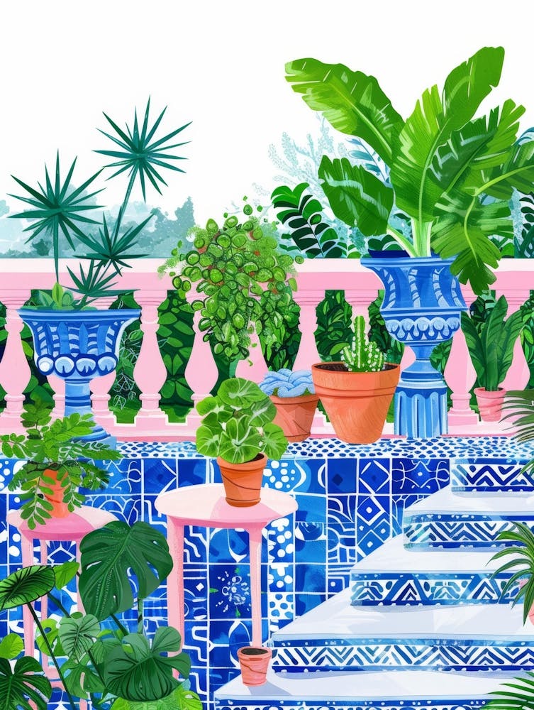 Blue And White Garden 3