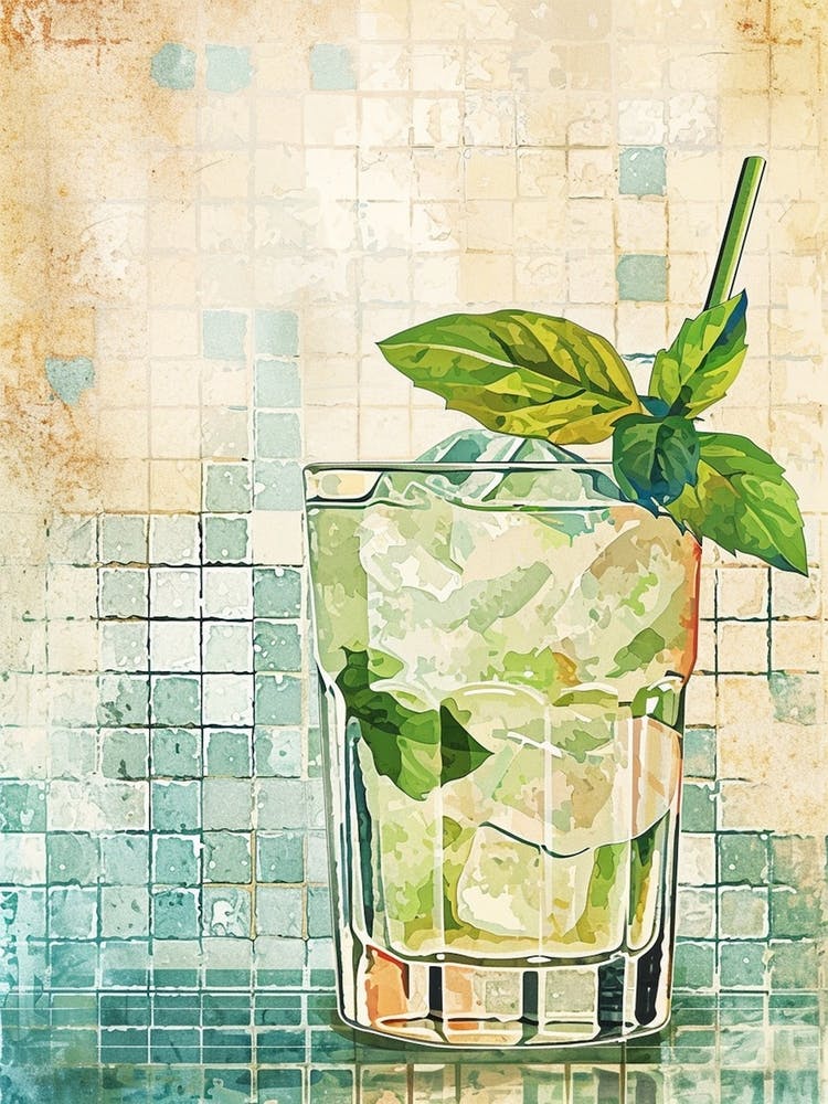 Caipirinha Watercolour Inspired 2