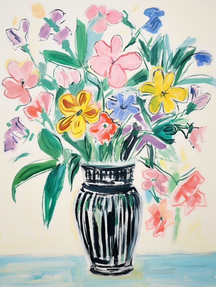 Flower Painting Fauvist Style Petunia 2